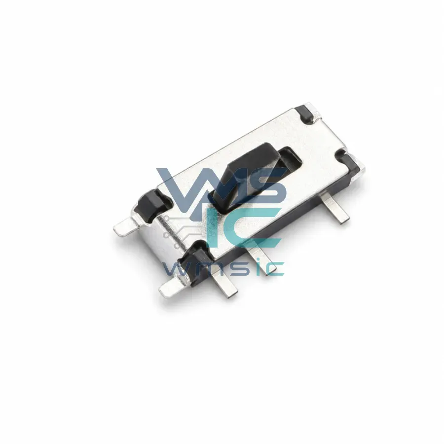 小七立贴H=1.5mm黑柄 180gf 滑动开关 YSS36 SMD-7P 6.7x2.8mm 封装