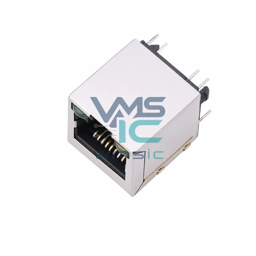 51F-1202GYD2NL RJ45 Jack 10/100 Base-T with Magnetic Module 180 51F-1202GYD2NL Through Hole-12P 16.7x16.1mm Package