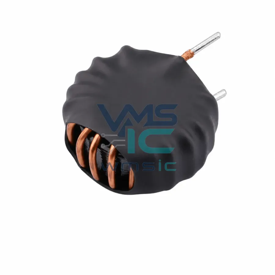 47uH plus minus 10 percent Vertical Toroidal Inductor with Heat Shrink Tubing XR106125TS470MV1L5 Through Hole 33x15.6mm Package