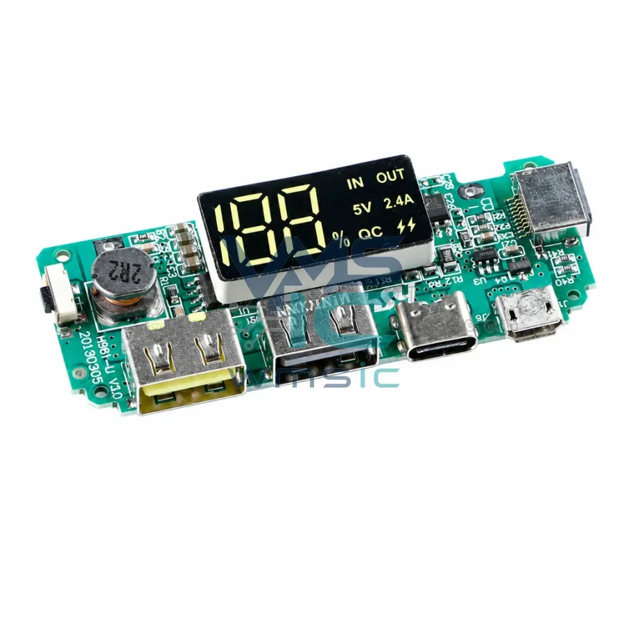 Модуль DIY для повербанка с поддержкой быстрой зарядки QC, 5В 2.4А Корпус