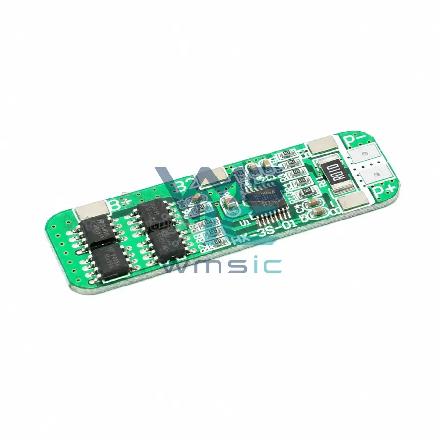 BMS плата 3S 12.6В для 18650 литиевых батарей, 6А Корпус