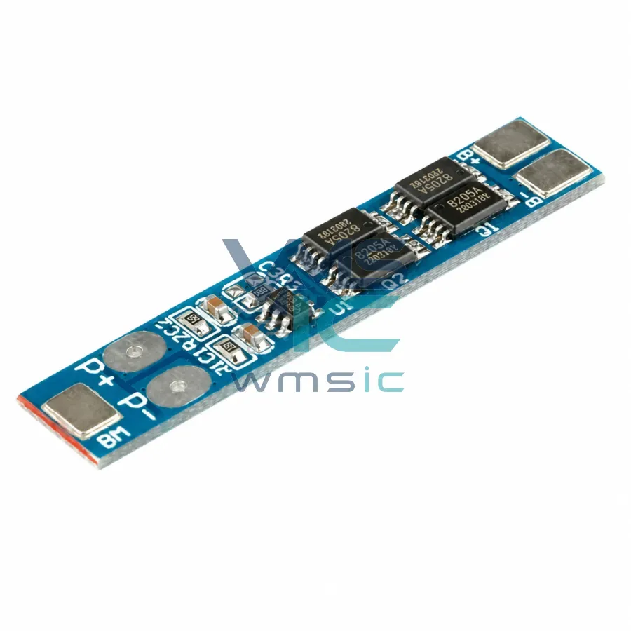 Плата защиты BMS 2S для Li-ion аккумуляторов 7.4В, 8А Корпус