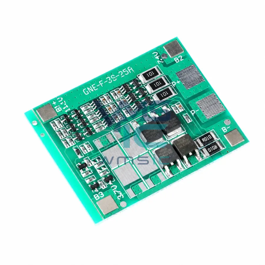 Плата защиты 3S Li-ion 11.1В/12.6В, 12А, с балансировкой Корпус