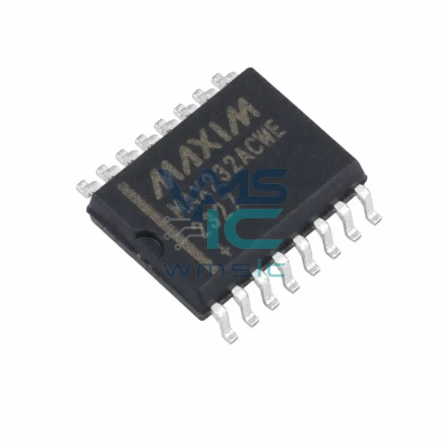 + 5В Многоканальный RS-232 Драйвер/Приемопередатчик MAX232ACWE MAX232ACWE+ SOIC-16-300mil Корпус