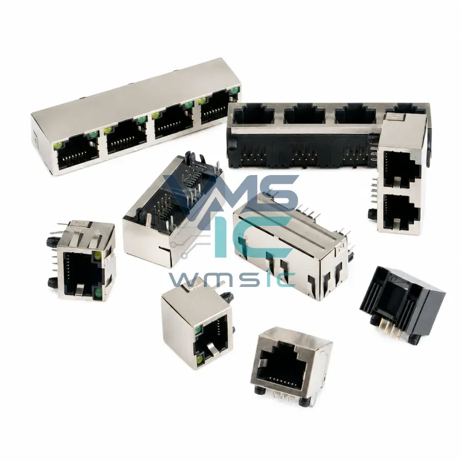 56 Type RJ45 Network Socket 8P8C Shielded Copper Shell Jack RJ45 Package