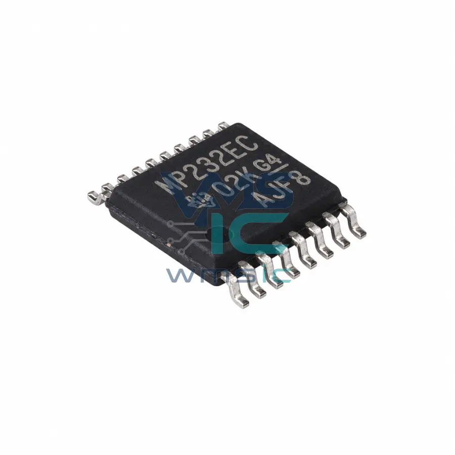 Приемопередатчик RS-232 MAX3232ECPWR, 3В-5.5В, 250 кбит/с, ESD-защита ±15кВ, TSSOP-16 Корпус