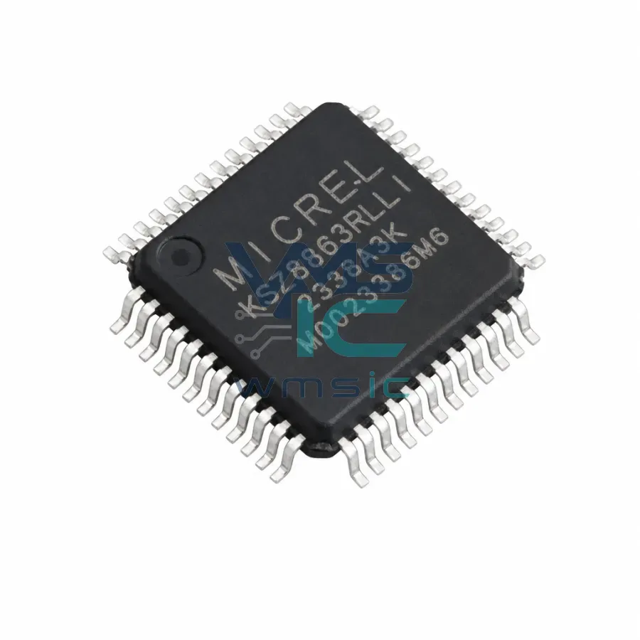 集成3端口10/100管理交换机带PHY KSZ8863RLLI LQFP-48(7x7) 封装