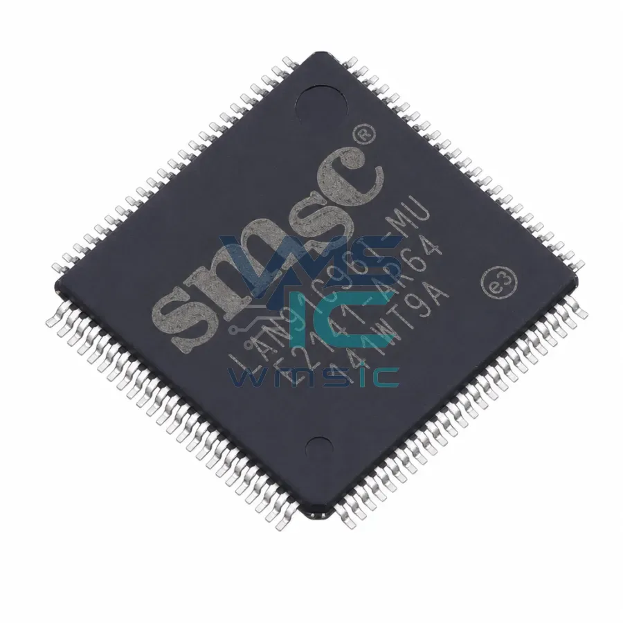 Контроллер Ethernet LAN91C96I-MU полнодуплексный QFP-100(14x14) Корпус