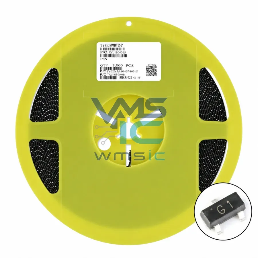 MMBT5551 G1 SOT-23 NPN Transistor 160V 600mA SMD Transistor 20pcs MMBT5551 Package
