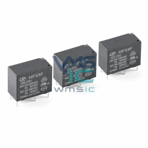 宏发继电器 HF33F/005/012/024-ZS3 5V 12V 24V 5A 5脚 一组转换 HF33F HF33