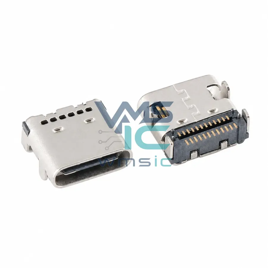 USB Type-C 24-Pin On-Board Female Socket 4-Leg Dual Row SMT Connector Package