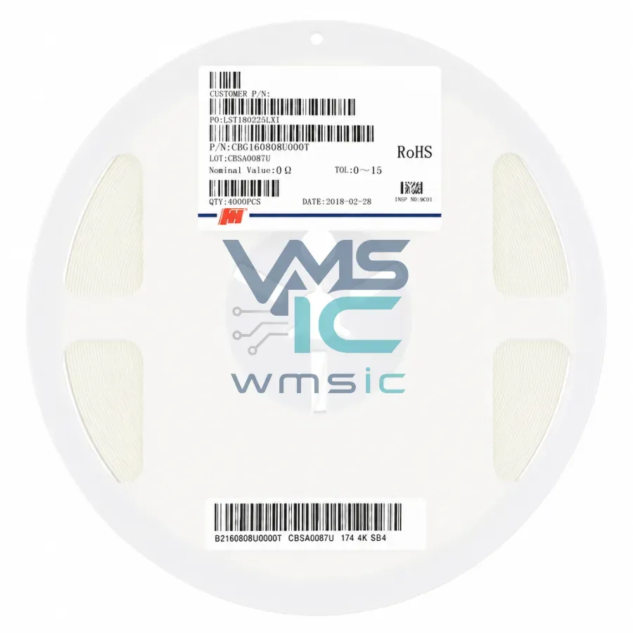 CBG160808U000T 0603 SMD Ferrite Bead 0 Ohm 800mA+/ 25% 100PCS CBG160808U000T Package