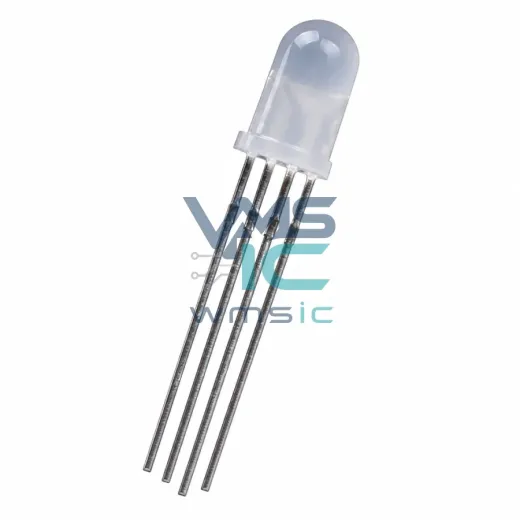 原装正品 5MM/F5直插雾状全彩LED灯 共阳四脚RGB可控七彩色 10只
