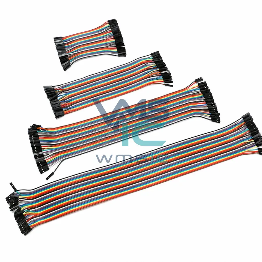 40P Multi-Color Cable 10/21/30/40cm F-F M-F M-M Jumper Wire Package