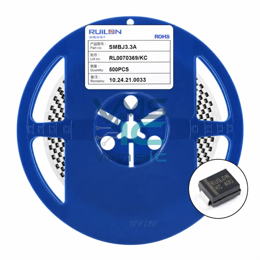 SMBJ3.3A DO-214AA Unidirectional TVS Transient Voltage Suppressor 10 Pcs DO-214AA Package