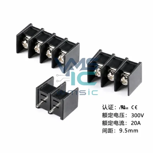 KF45C-9.5-2/3/4P 直插 300V/20A 9.5mm间距栅栏式接线端子中脚位