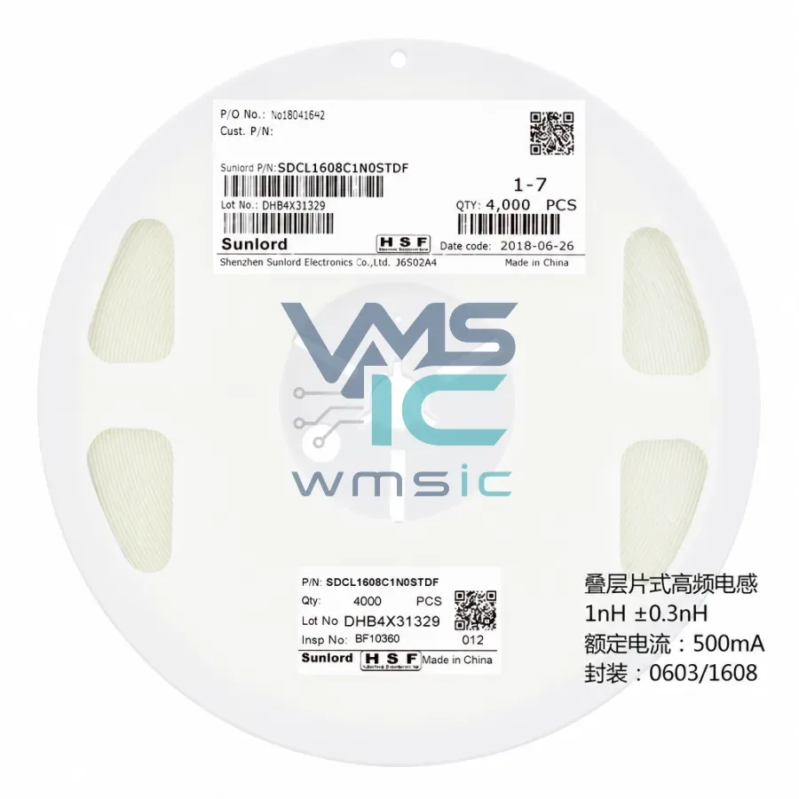 50 шт. Индуктор 0.3nH SDCL1608C1N0STDF Корпус