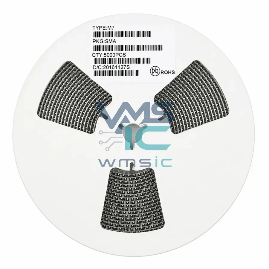 Выпрямительный диод M7 1N4007 (SMA/DO-214AC), 50 шт. Корпус