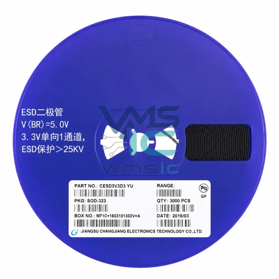 ESD-диод CESD3V3D3 3.3 В, маркировка YU, SOD-323, 20 шт. Корпус