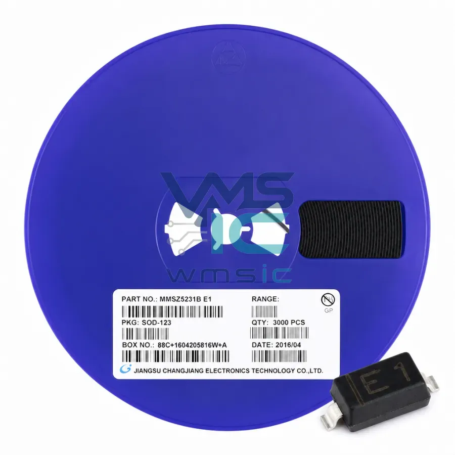 Стабилитрон MMSZ5231B 5.1 В 0.35 Вт, SMD SOD-123, 20 шт. Корпус