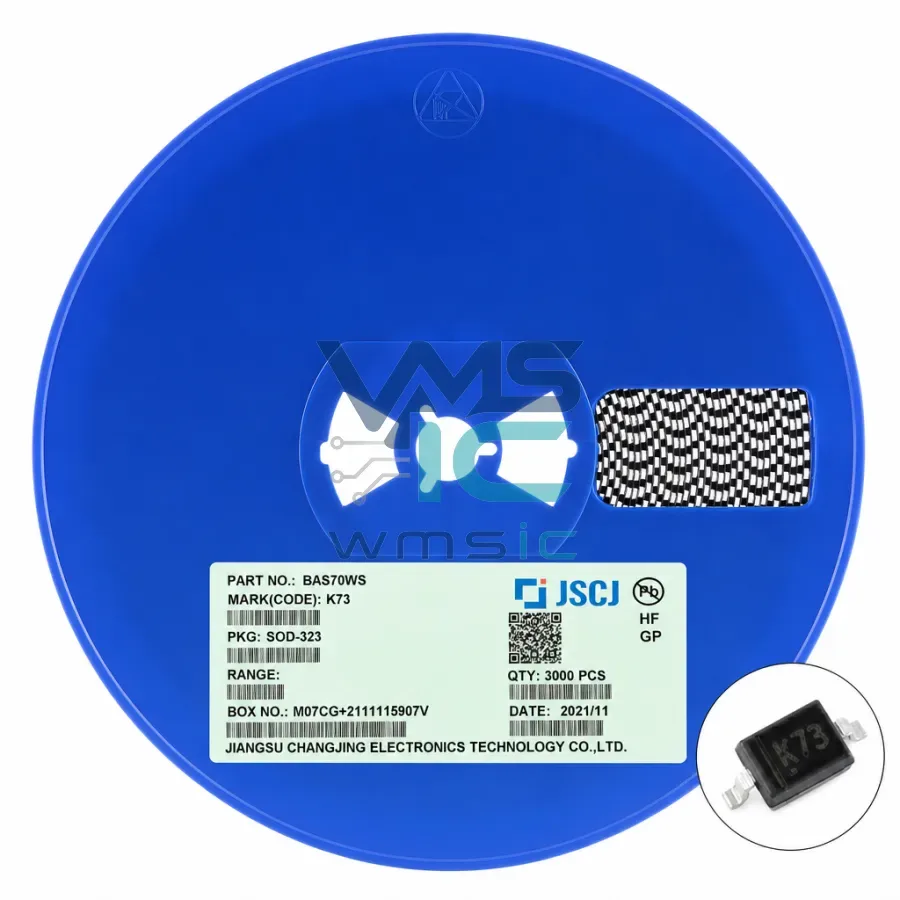 Диод Шоттки BAS70WS K73, 70В, 70мА, SOD-323, 20 шт. Корпус