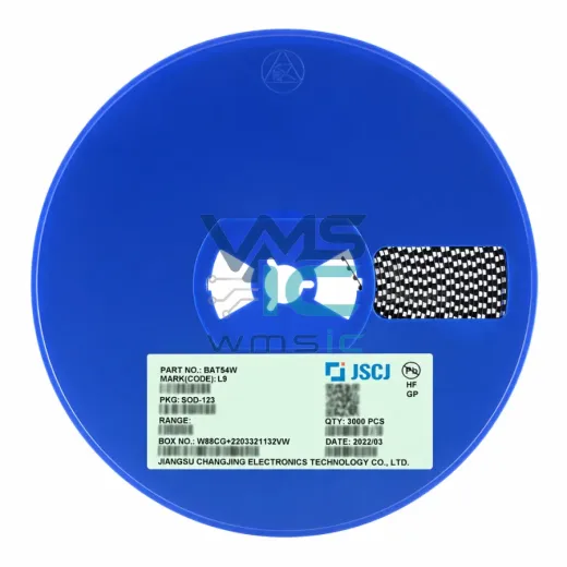 Диод Шоттки BAT54W 21В 100мА SOD-123 SMD, 20 шт.