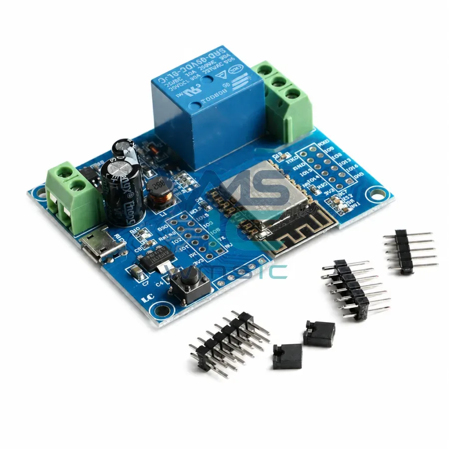 Модуль Wi-Fi реле ESP8266 ESP-12F с питанием DC 5-80В Корпус