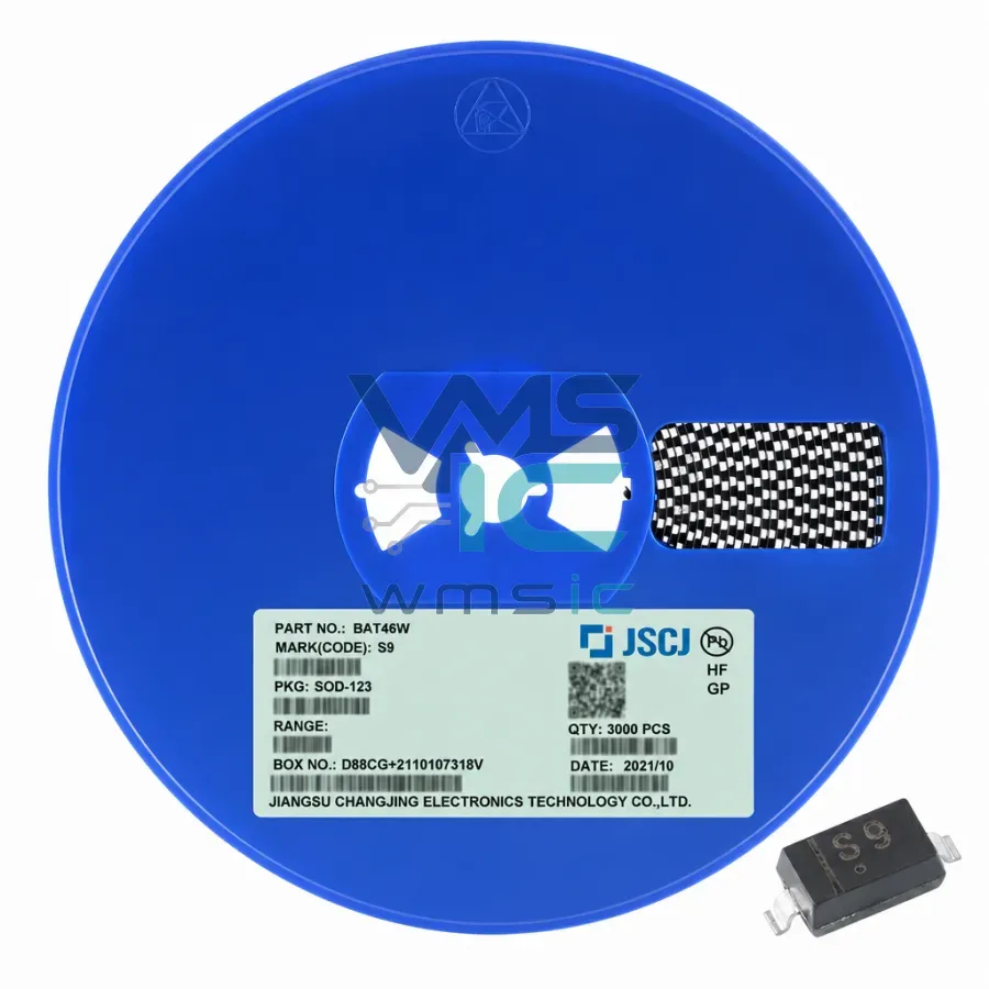 Диод Шоттки BAT46W 100В 150мА SOD-123 (20 штук) Корпус