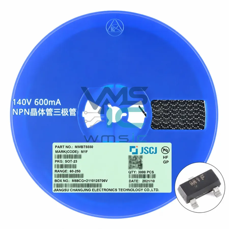 MMBT5550 M1F NPN Transistor 140V 600mA SOT-23 SMD 20PCS MMBT5550 Package