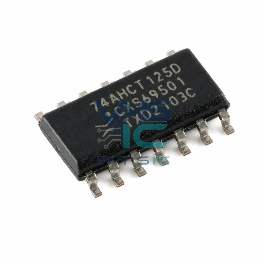 Четырехканальный буфер 74AHCT125D, SOIC-14, 3 состояния Корпус