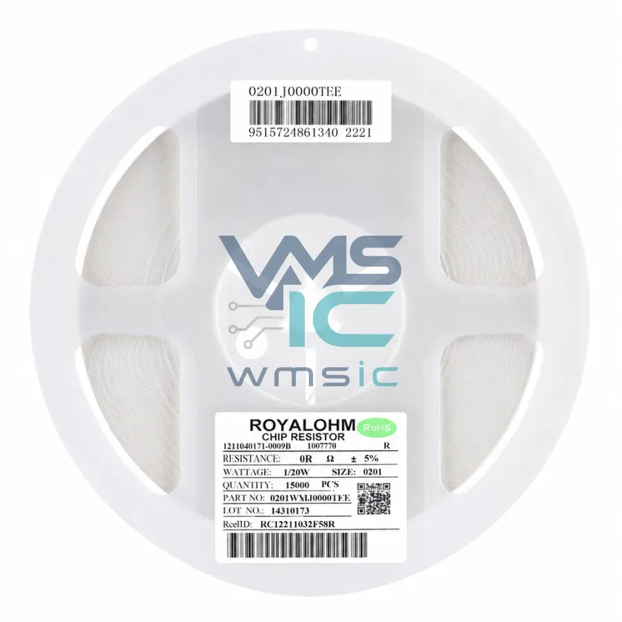 0201WMJ0000TCE 0201 SMD Resistor 0 Ohm 1/20W+/ 5% 100PCS 0201WMJ0000TCE Package