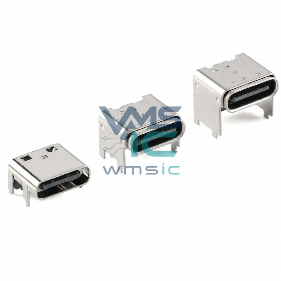 USB Type-C 16P Female Socket SMT Elevated 1.0/2.5/4.3mm Connector Package