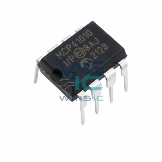 Цифровой потенциометр MCP41010-I/P, 10 кОм, SPI, DIP-8
