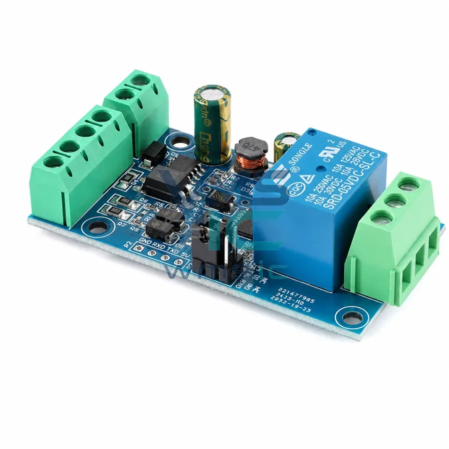 Релейный модуль RS485/TTL UART, 1/2/4 канала, с защитой от обратной полярности Корпус