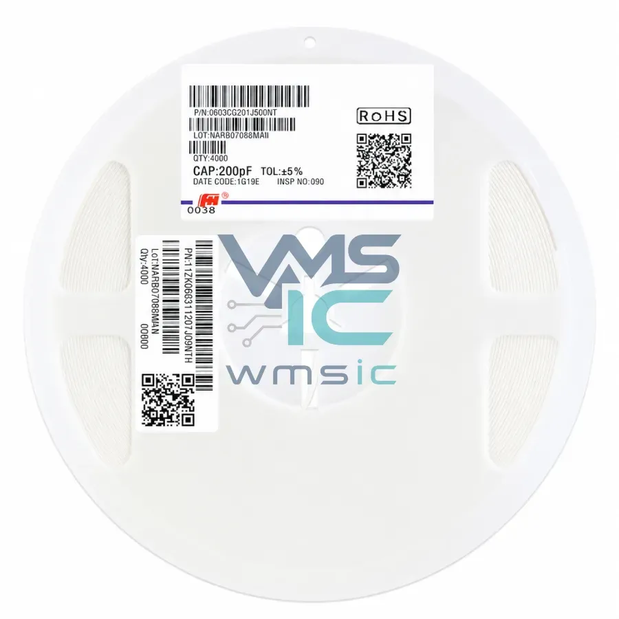 0603 SMD Capacitor 200pF 201 50V+/ 5% COG 0603CG201J500NT 100 Pcs 0603CG201J500NT Package