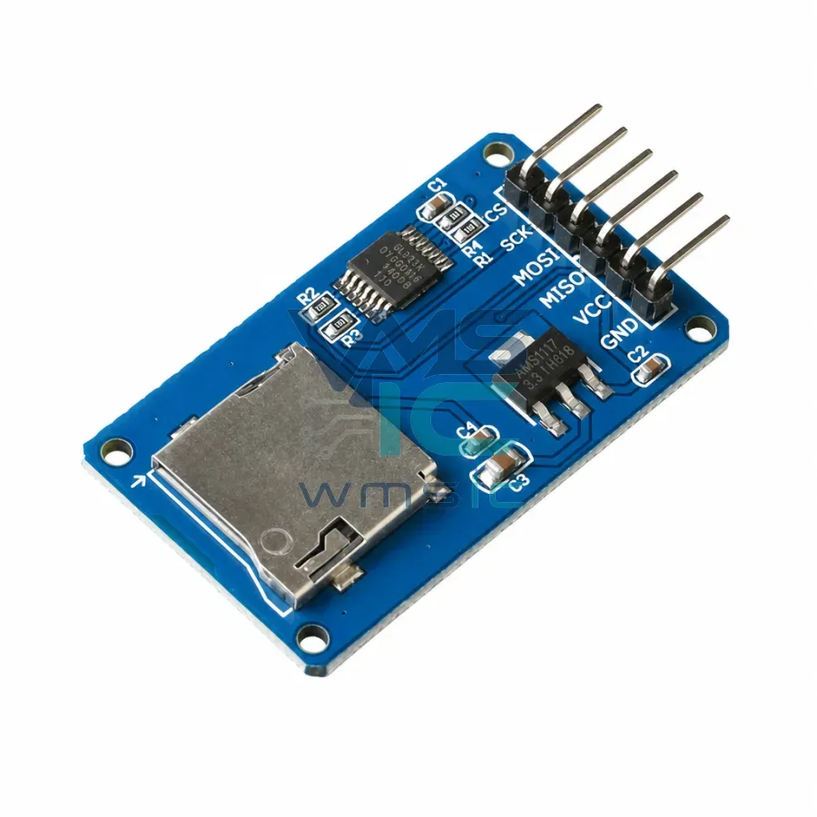 Модуль чтения/записи TF-карт (MicroSD) SPI с преобразователем уровней Корпус