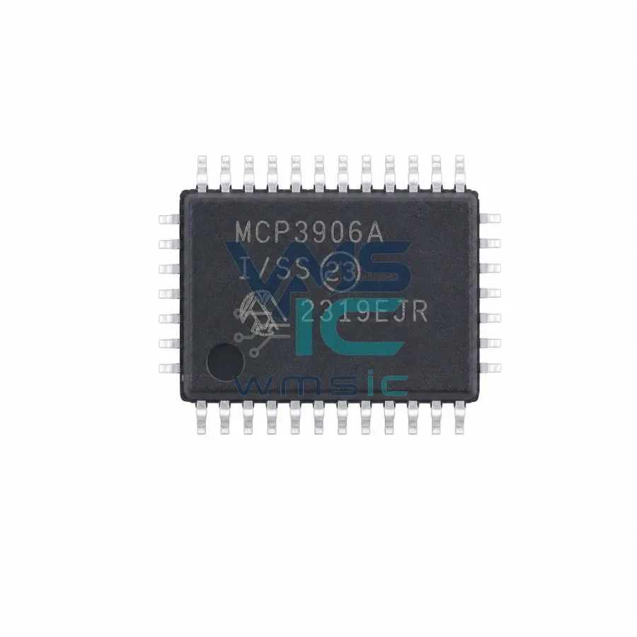MCP3906AT-I/SS Energy Measurement Integrated Circuit Power Monitoring MCP3906AT SSOP-24-208mil Package