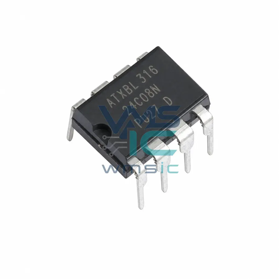 Электронный компонент 8 Kbit x 8 2-Провод Serial EEPROM 24C08N 24C08N(XBLW) DIP-8 Корпус