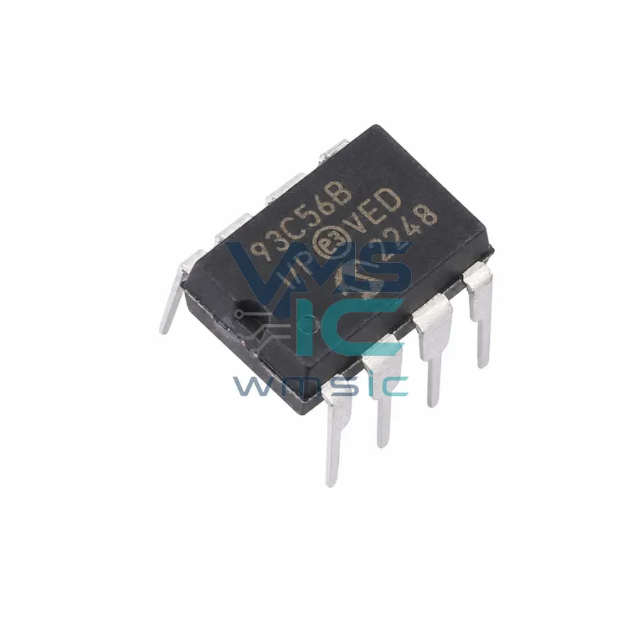 Последовательная память EEPROM 93C56B-I/P, 2 Кбит, Microwire, PDIP-8 Корпус