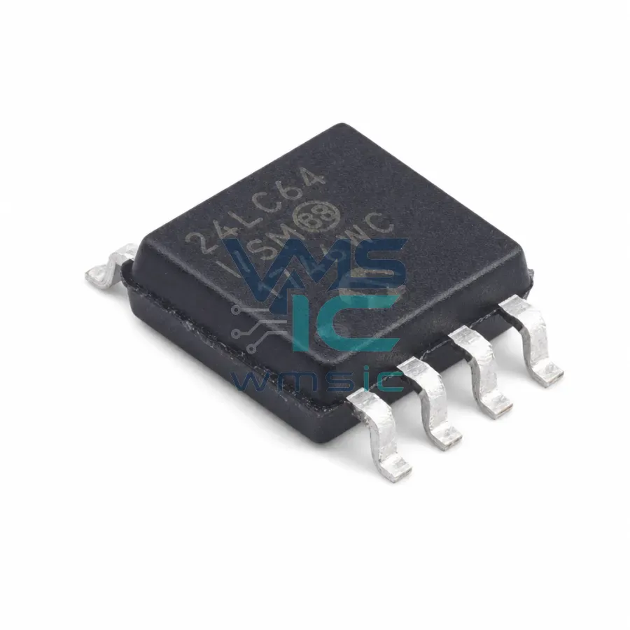 Память EEPROM 24LC64T-I/SM, 64 Кбит, I2C, SOIC-8-208mil Корпус