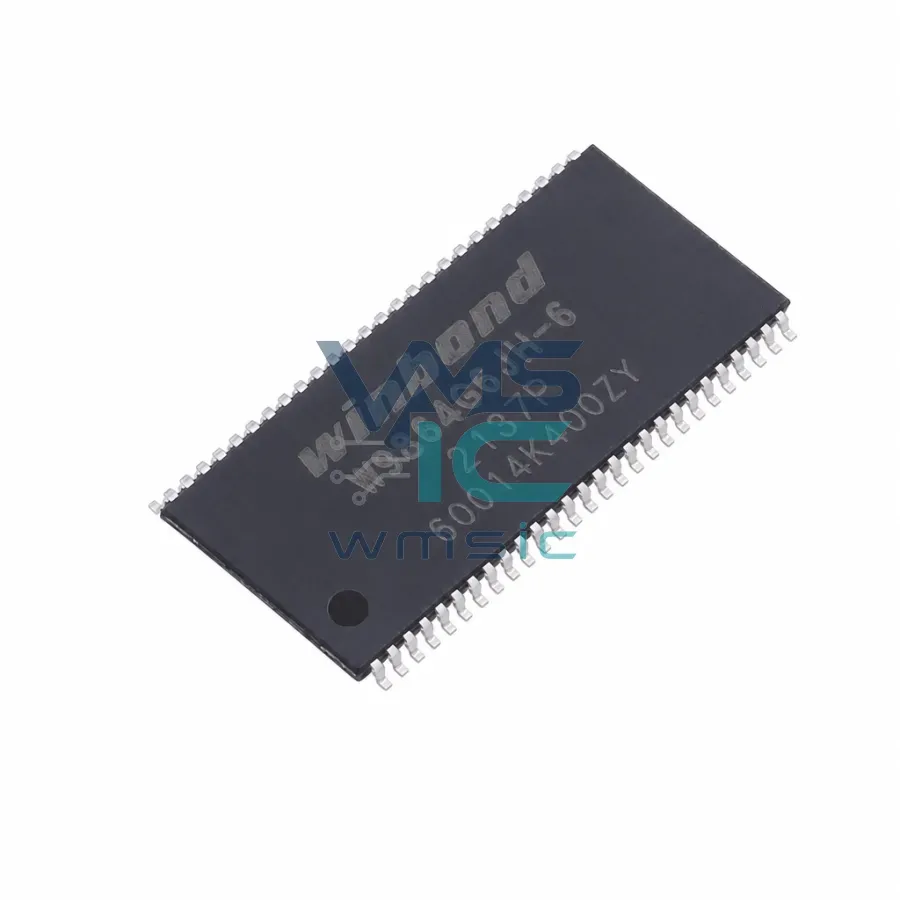 Микросхема памяти W9864G6JH-6, 64Мбит SDRAM (1M x 4 Banks x 16-bit), TSOP-54 Корпус