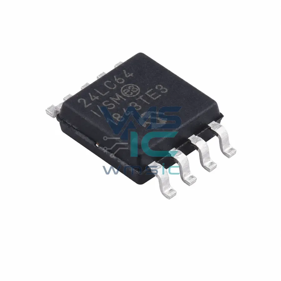 Микросхема памяти 24LC64-I/SM 64Кбит I2C Serial EEPROM, SOIC-8-208mil Корпус