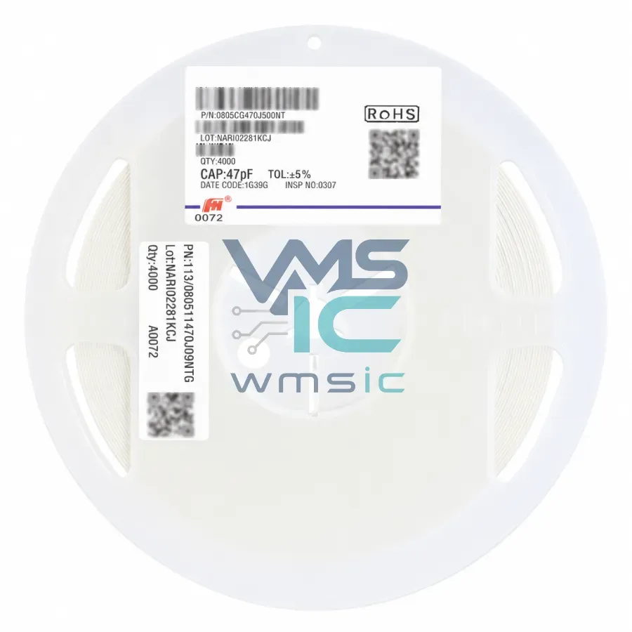 0805 SMD Capacitor 47pF+/ 5% 50V COG 0805CG470J500NT 50 Pcs 0805CG470J500NT Package