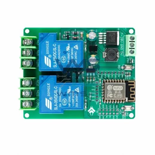 Двухканальный модуль реле 30А ESP8266 (ESP-12F), DC 7-28В/5В