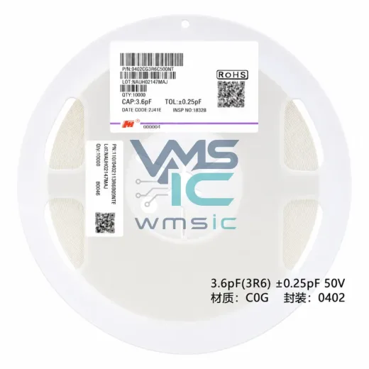 Конденсатор SMD 0402 3.6 пФ 50В C0G 0402CG3R6C500NT