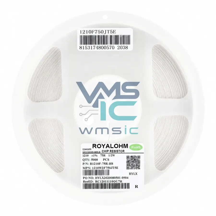 1210 SMD Resistor 75R 75R0+/ 1% 0.5W 1210W2F750JT5E 10pcs 1210W2F750JT5E Package