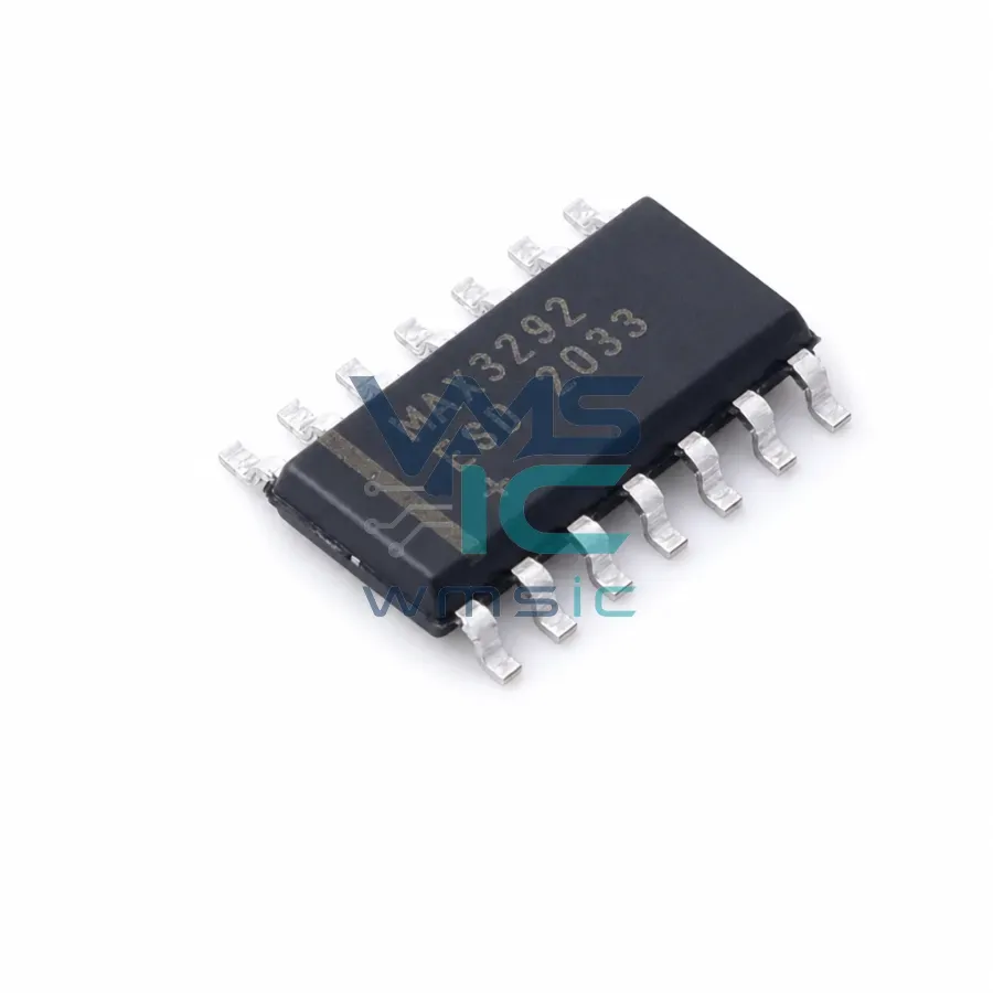 Приемопередатчик RS-485/RS-422 MAX3292ESD+T с функцией Pre-Emphasis, SOIC-14 Корпус