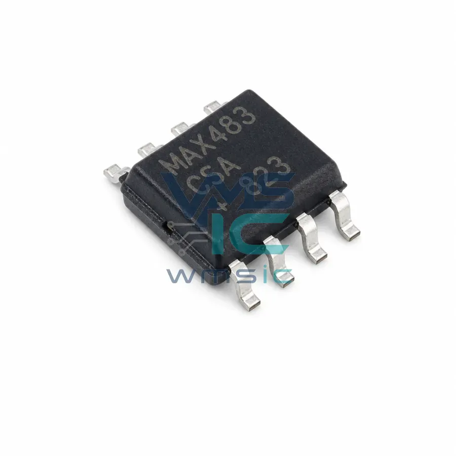 Маломощный приемопередатчик RS-485/RS-422 MAX483CSA+ с ограничением скорости нарастания, SOIC-8 Корпус