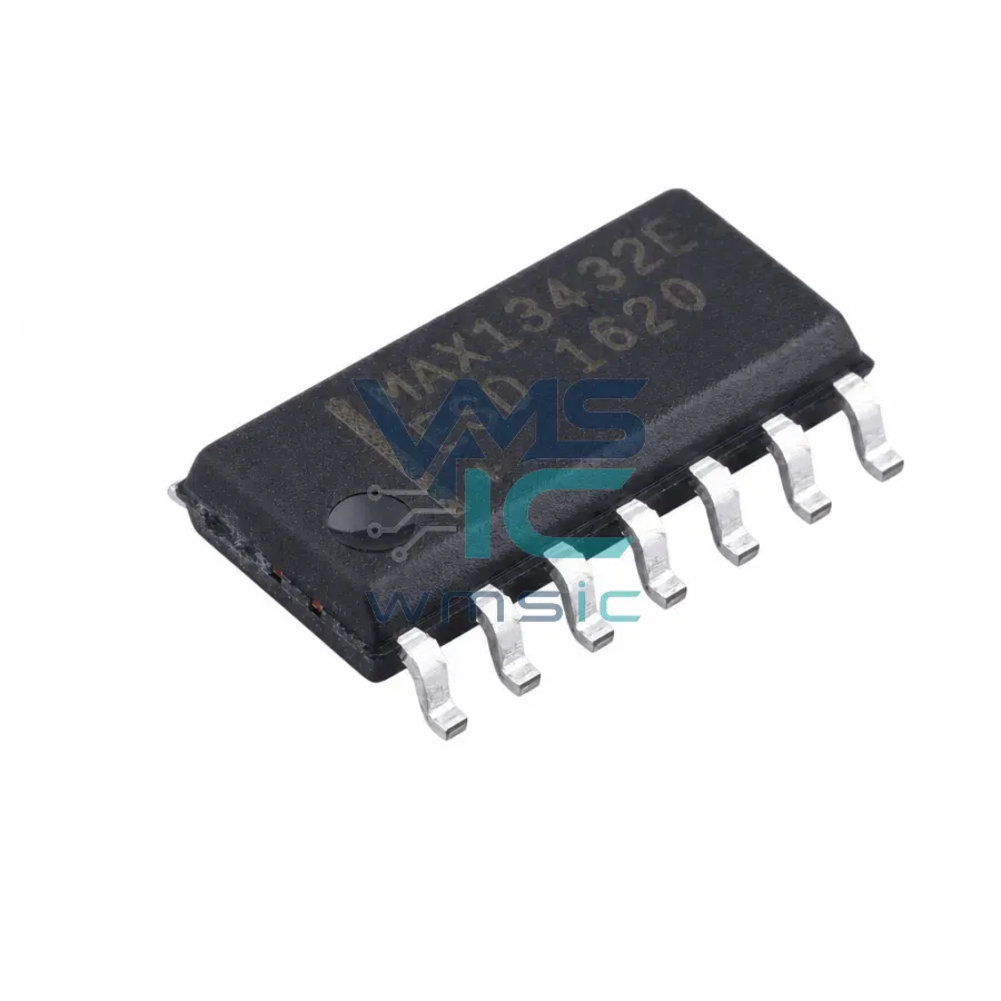 Приемопередатчик RS-485 MAX13432EESD+ с низковольтной логикой, SOIC-14 Корпус