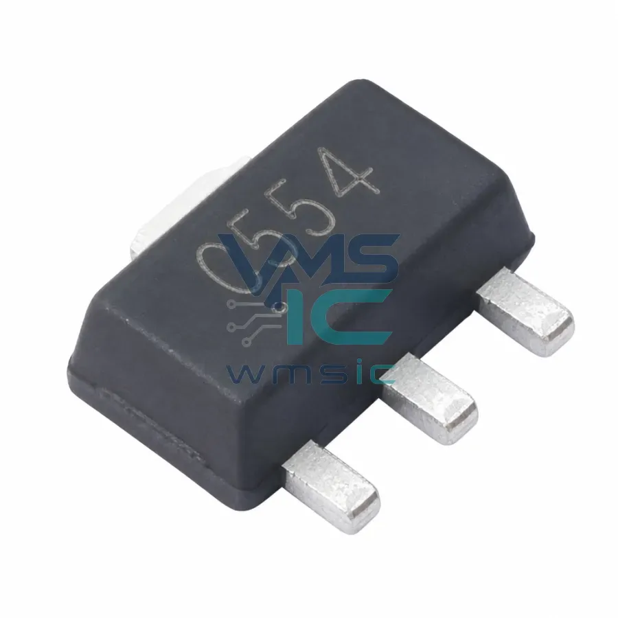 NPN транзистор 2SC554, 2А, 100В, SOT-89-3L Корпус